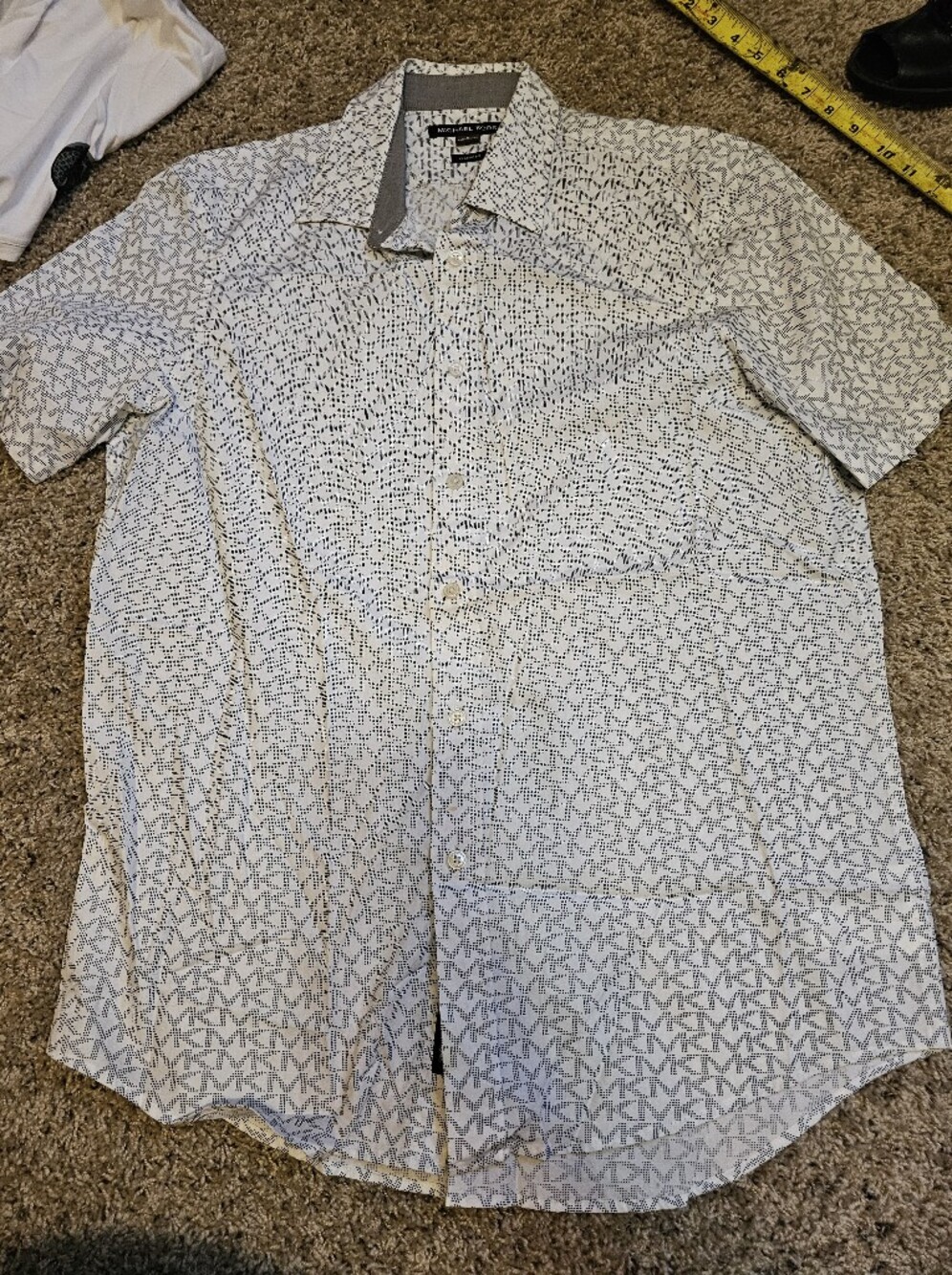 Michael Kors Mens Short Sleeve Button Up Sz M